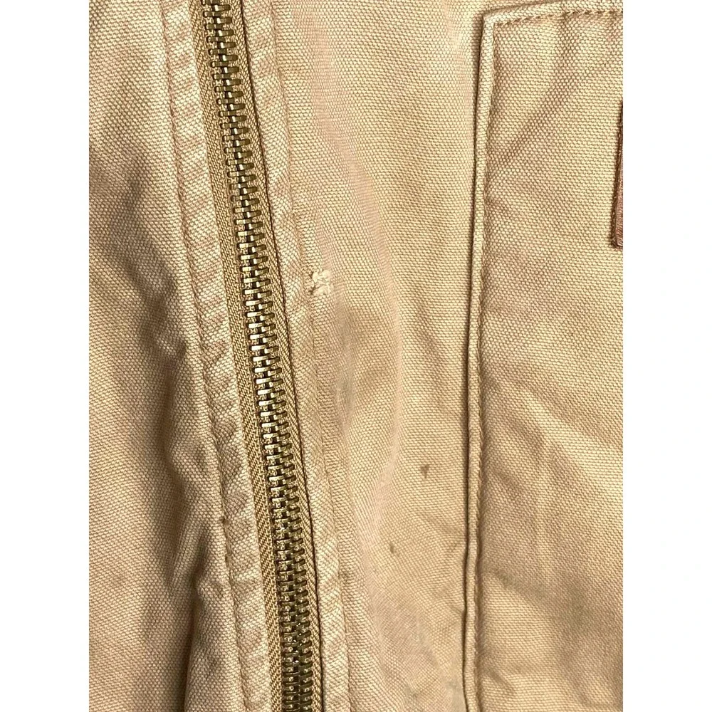 Cowboy Workwear men's vest Full Zip Tan Canvas lined chore barn quilted size unk